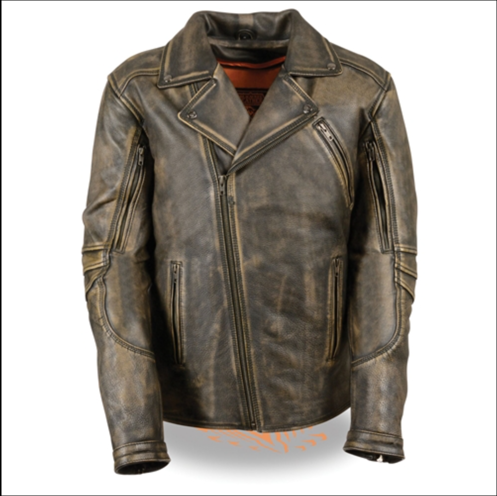 BELTLESS BROWN COW-HIDE LEATHER FASHION JACKET