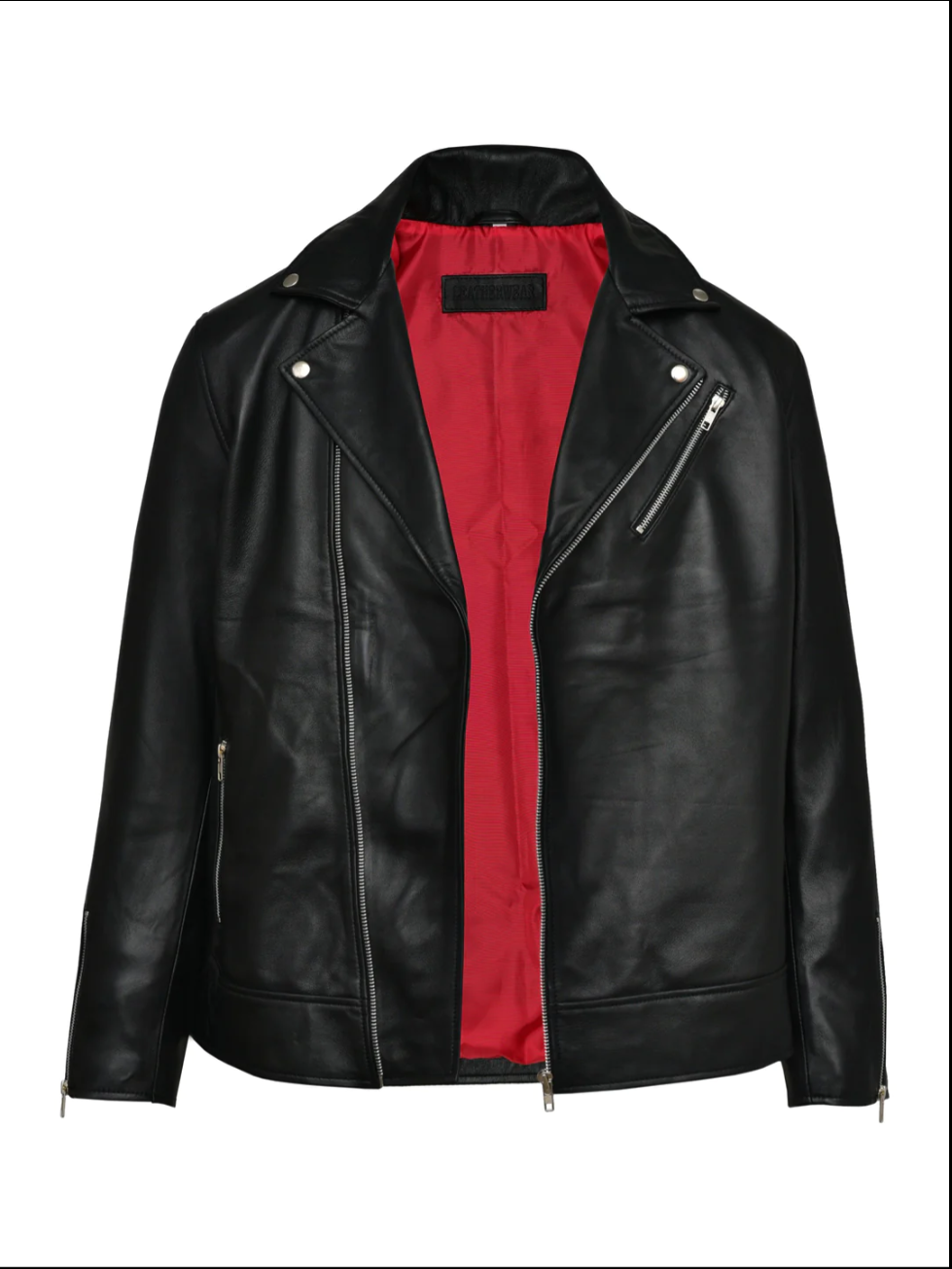 BIKER CLASSIC MEN FASHION COW-HIDE LEATHER JACKET