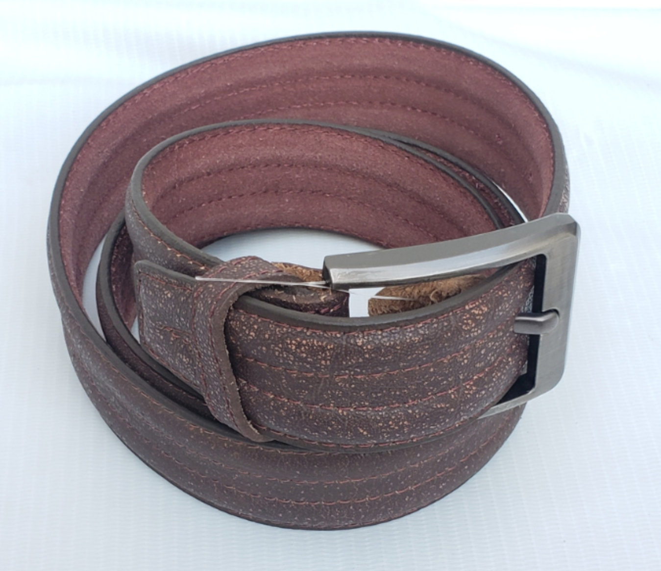 OLD ITALY BROWN BUFFALO REAL LEATHER BELT FOR MEN