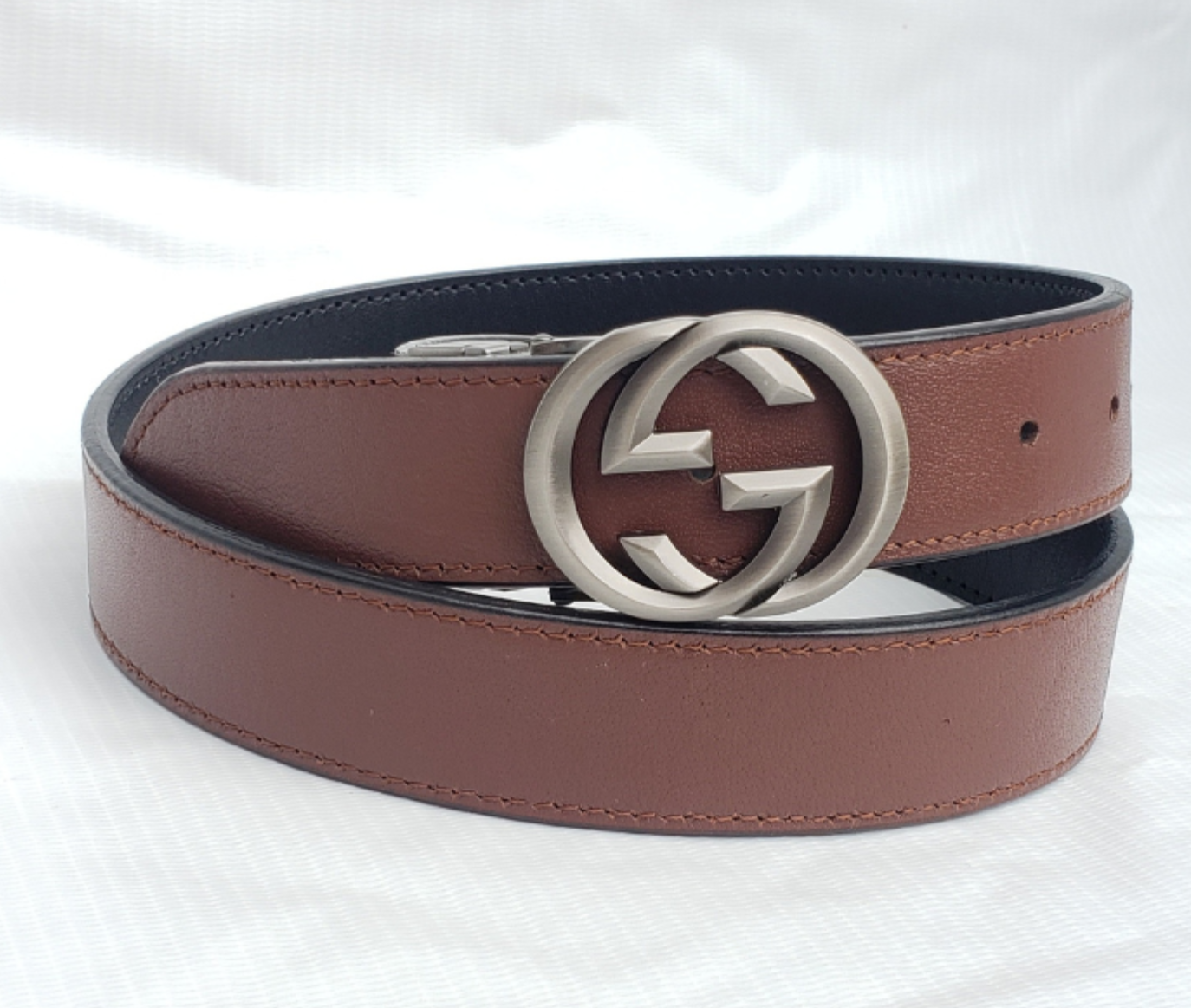 BLACK & BROWN REVERSIBLE ELITE BUFFALO LEATHER BELT FOR MEN