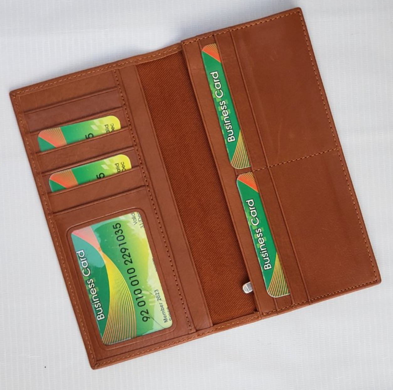 EXCLUSIVE COW-MADE LONG LEATHER WALLET IN TAN