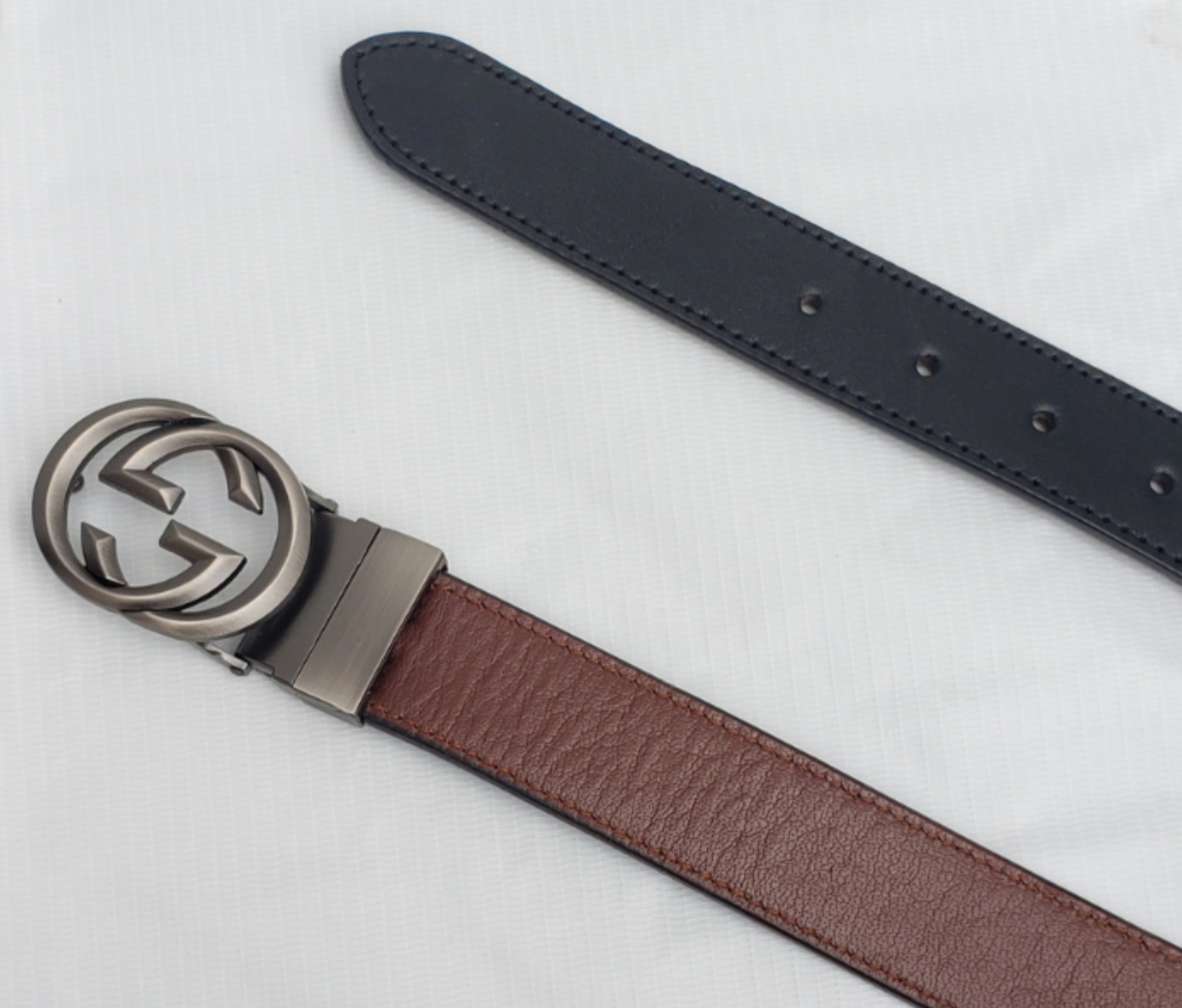 BLACK & BROWN REVERSIBLE ELITE BUFFALO LEATHER BELT FOR MEN