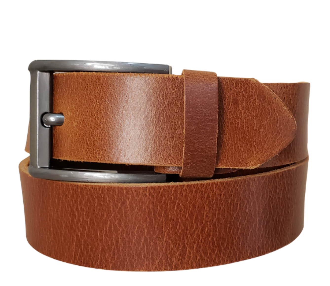 VINTAGE ANTIQUE TWO-TONE JEANS BUFFALO LEATHER BELT